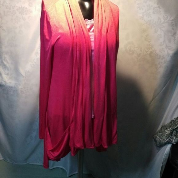 Flowing samon colored wraparound summer sweater - Picture 11 of 11